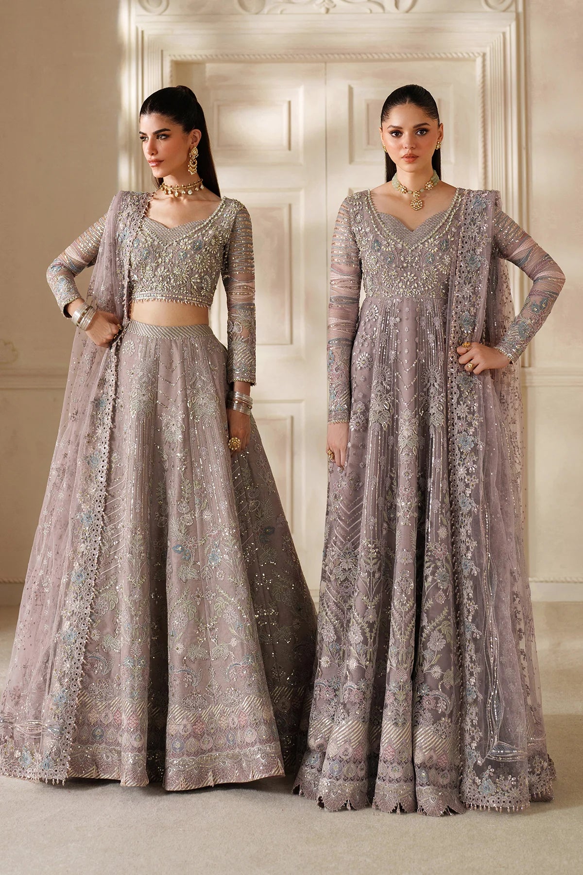 EMBROIDERED NET CH14-04 UNSTITCHED