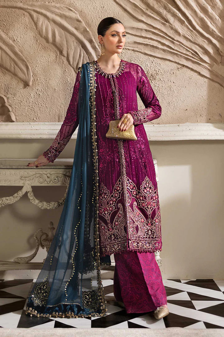 MARIA B LUXURY EMBROIDERED CHIFFON - 3 PC UNSTITCHED