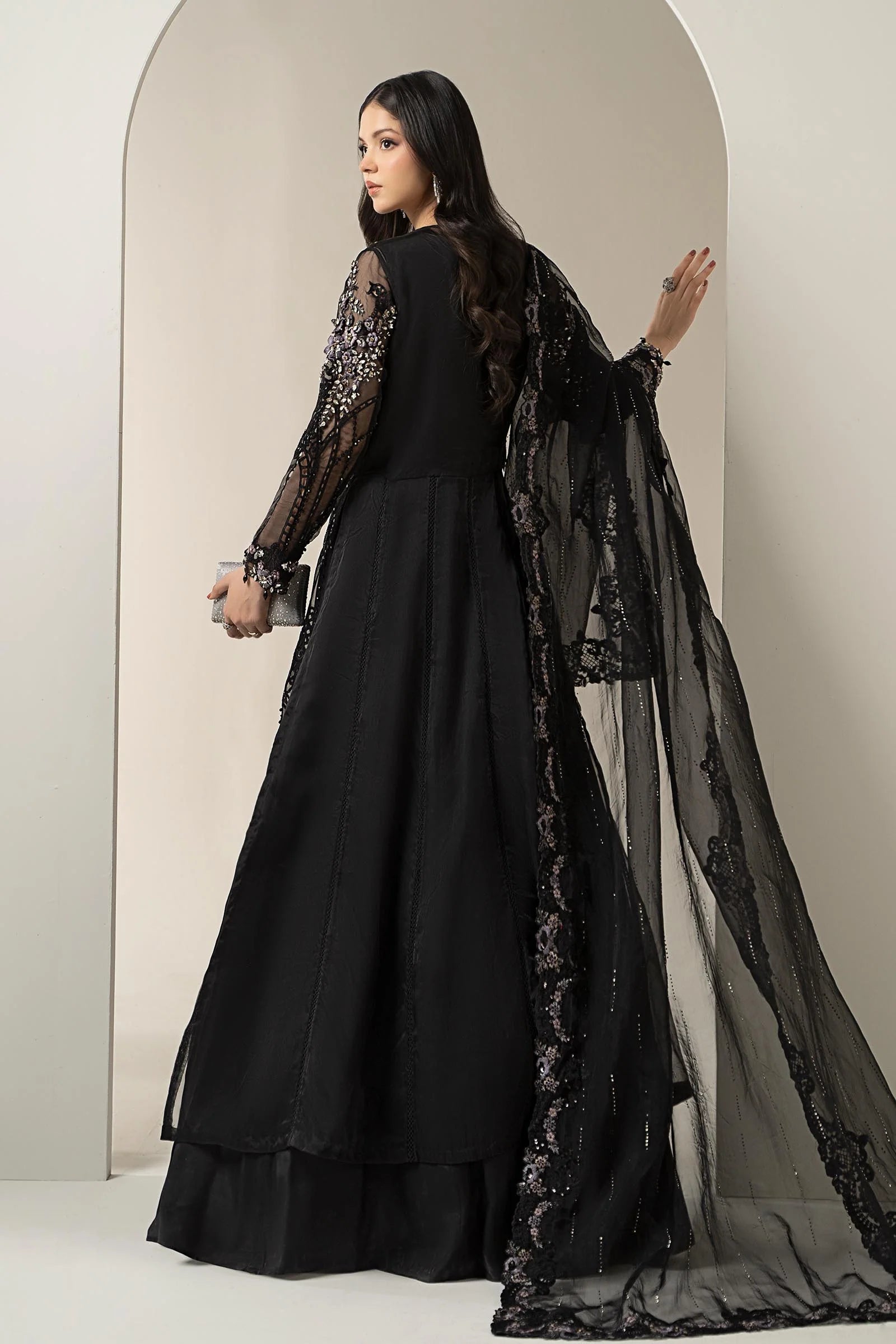 MARIA B LUXURY EMBROIDERED CHIFFON - 3 PC UNSTITCHED