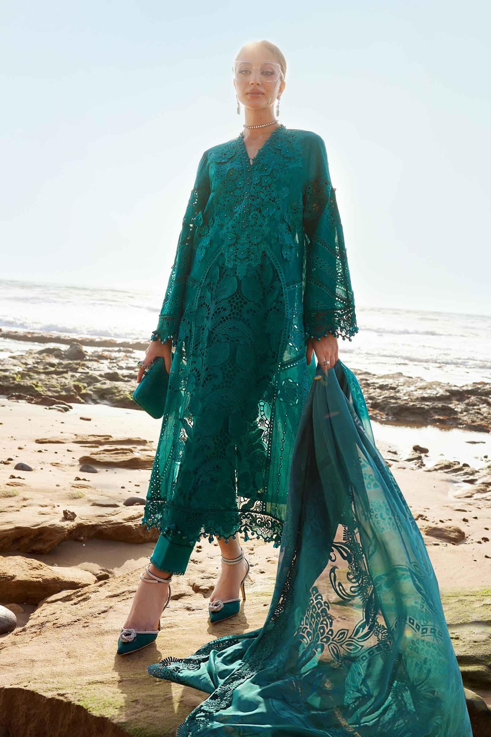 Maria.B Embroidered Luxury Lawn Unstitched 3Pc Suit EL-24-02