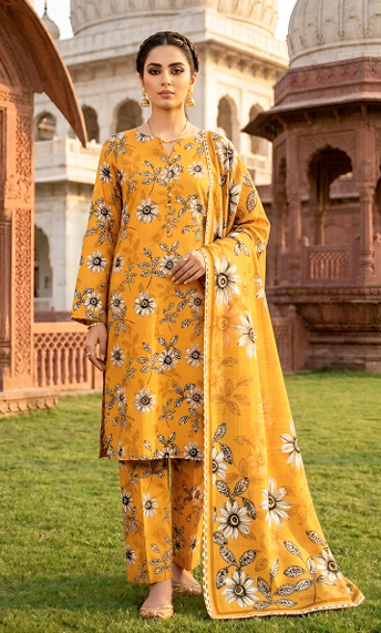 Alkaram Studio Digital Printed Lawn Suit – 3PC (D7)