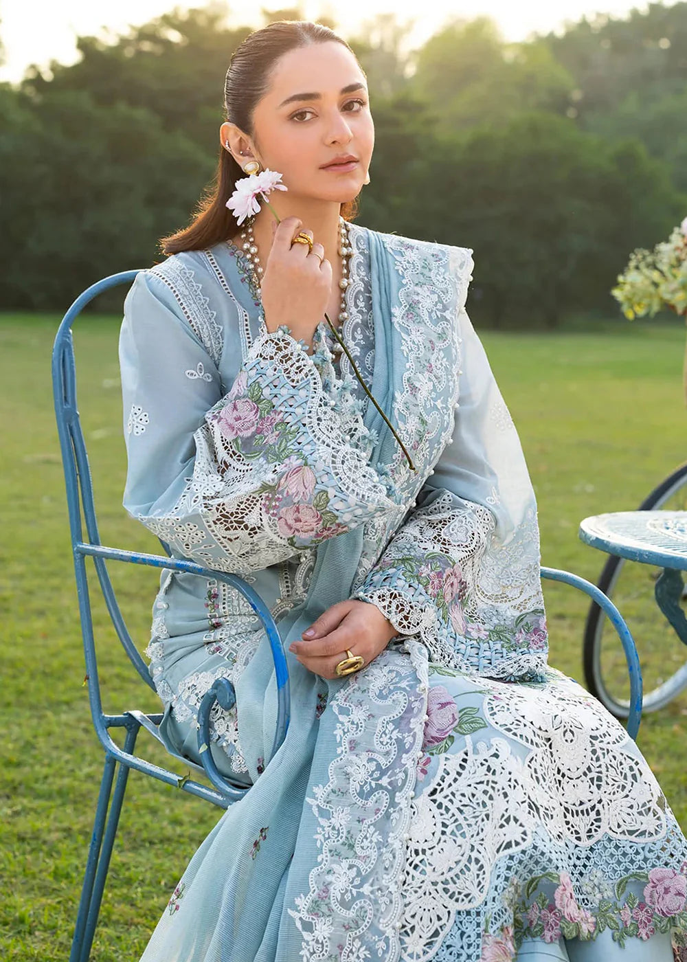 Premium Luxury Lawn '26 by Elaf Premium | ELY-07 MORNIG DRIZZLE