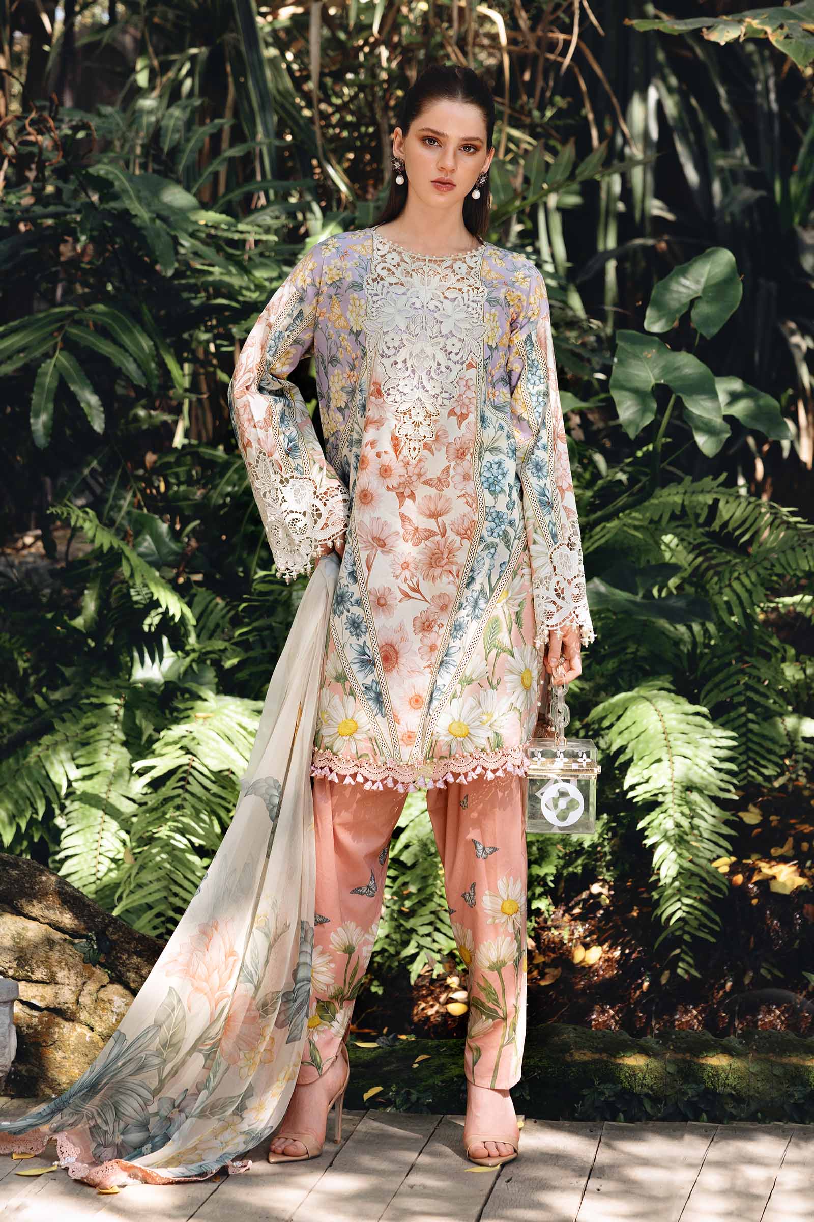 Maria.B Mprints 2026 | Embroidered Lawn Suit | MPT-2910-B