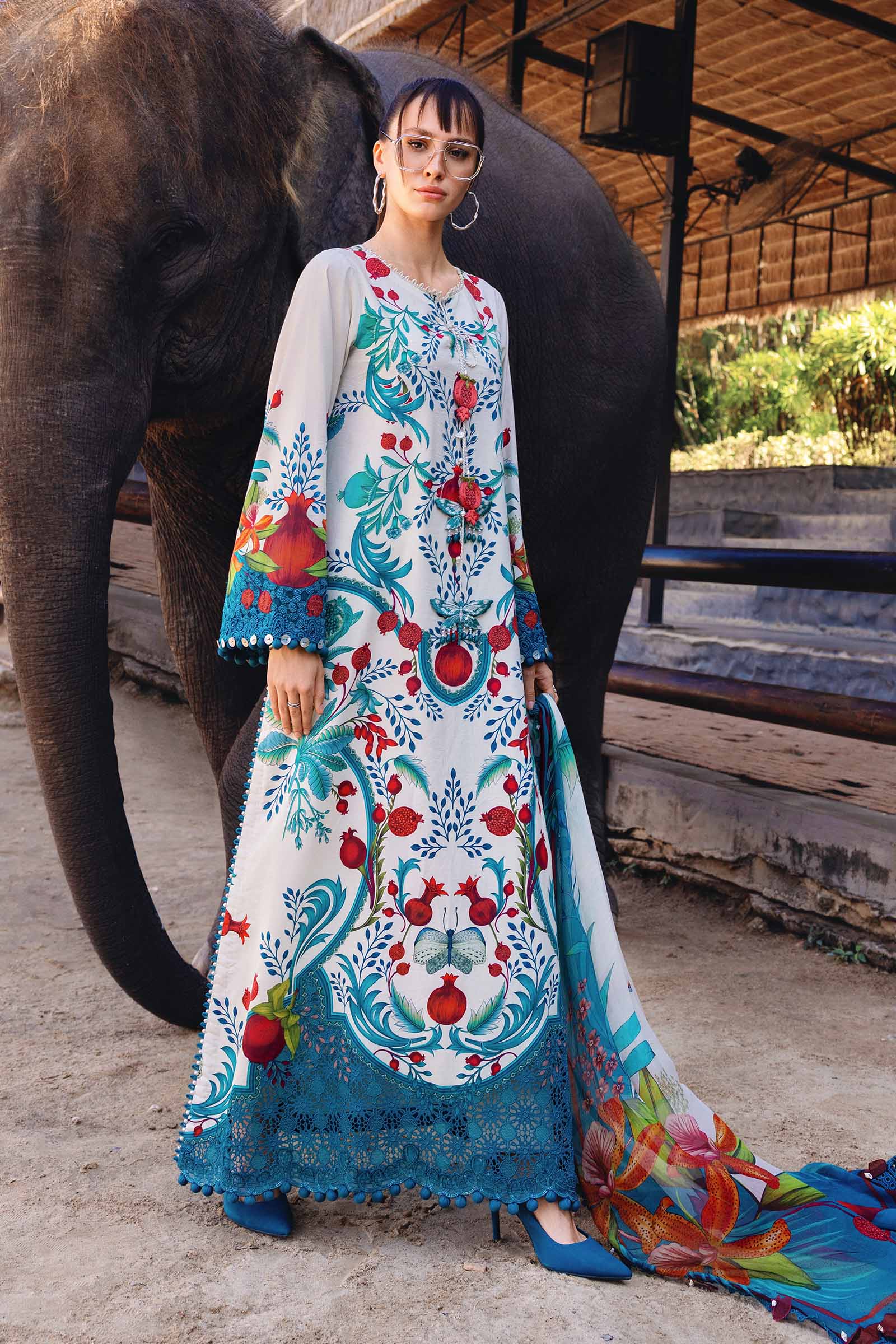 Maria B Printed Embroidered Lawn 3PC Unstitched