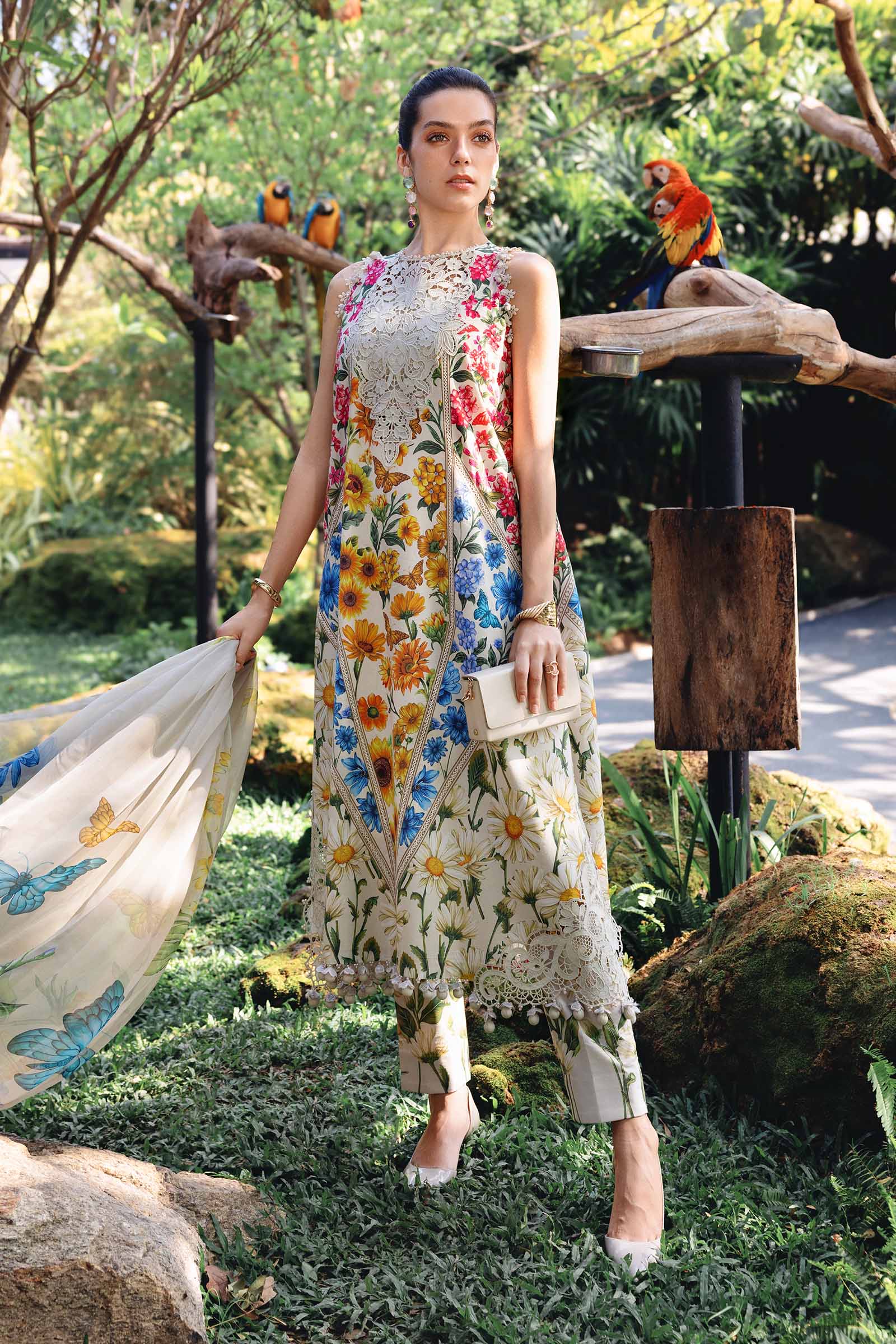 Maria B Printed Embroidered Lawn 3PC Unstitched