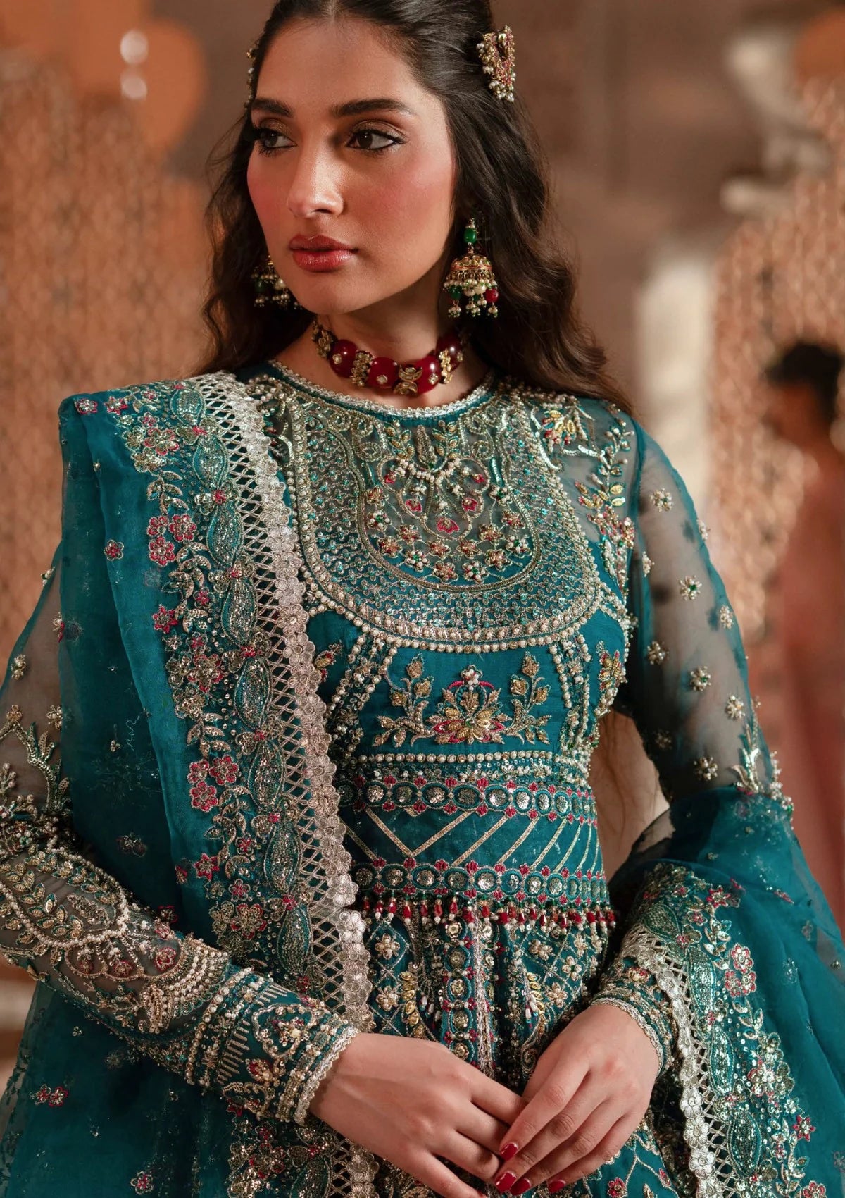 Formals - Zevk - Mughal Raaniyaan 25 - Sundas Rani   Sea Green