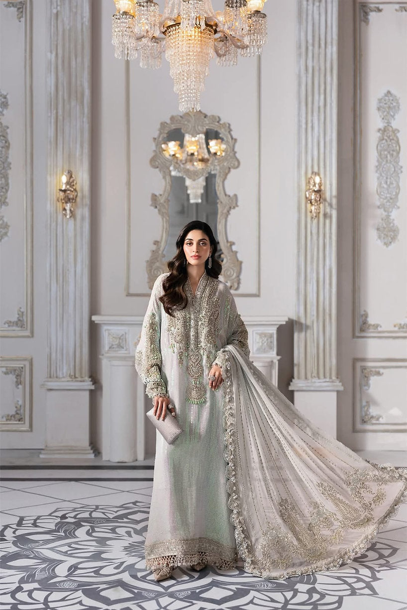 Maria.B Luxury Chiffon Eid ul Azha 2025 Hit Code D5 Aqua Chiffon Sequence