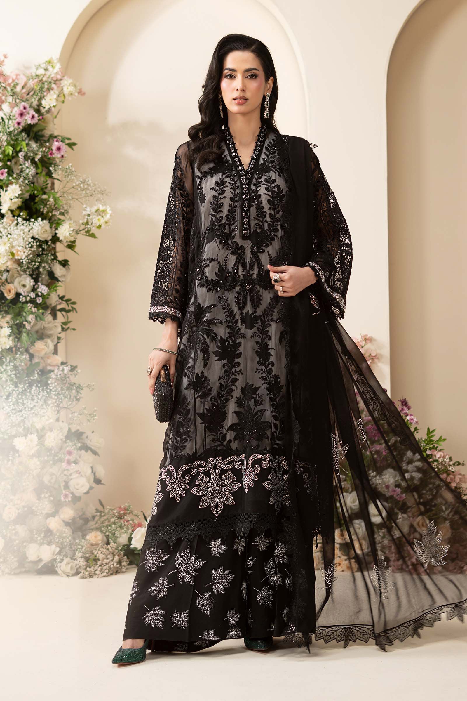 Maria B Embroidered Chiffon Collection 3 Piece Unstitched