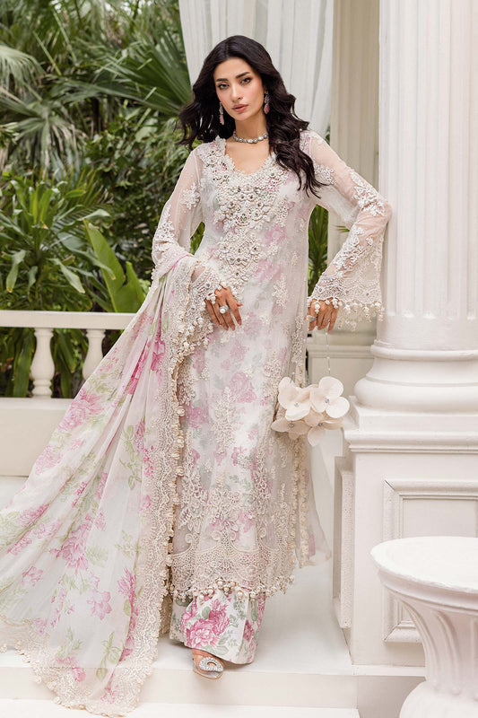Maria.B Luxury Wedding Festive Pure Chiffon Embroidered Collection MPC-25-101
