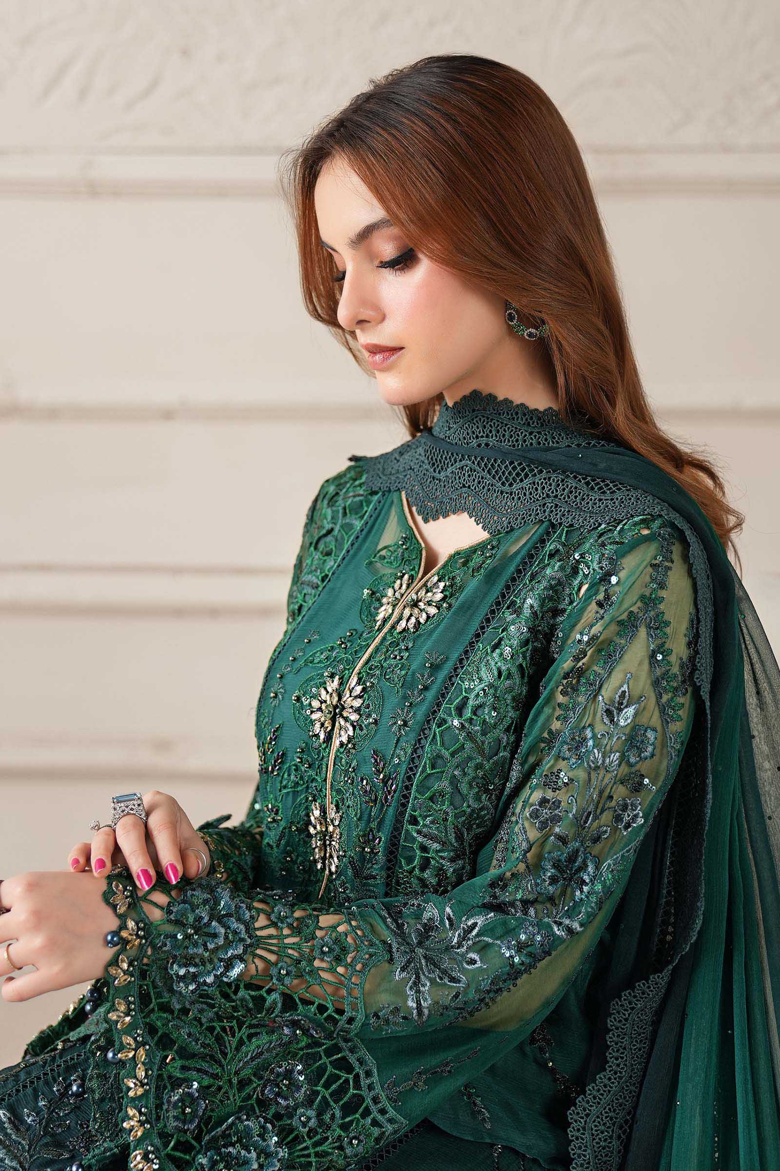 Maria B Chiffon Collection 25 | D6  Color: Green To Teal