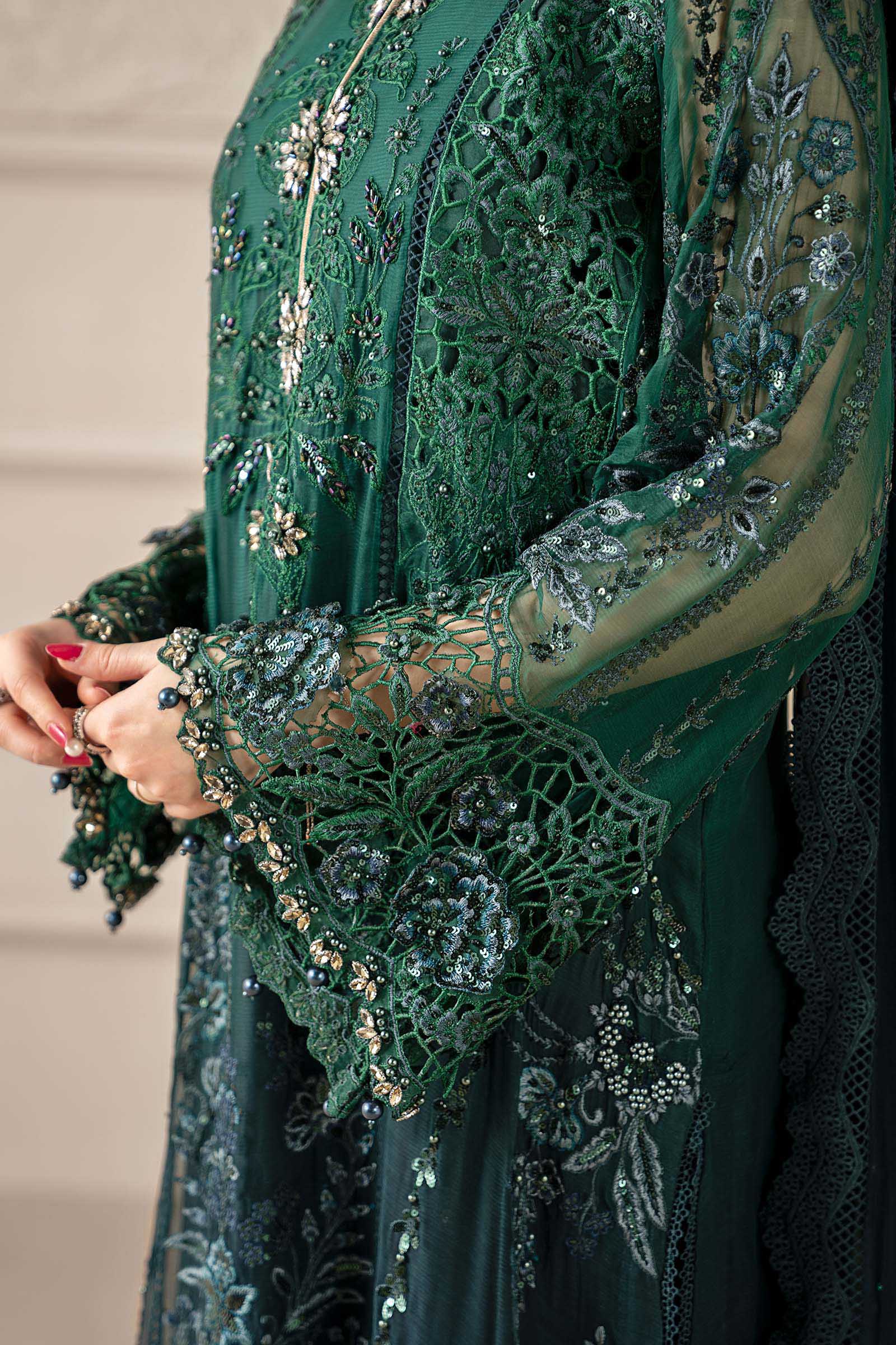 Maria B Chiffon Collection 25 | D6  Color: Green To Teal