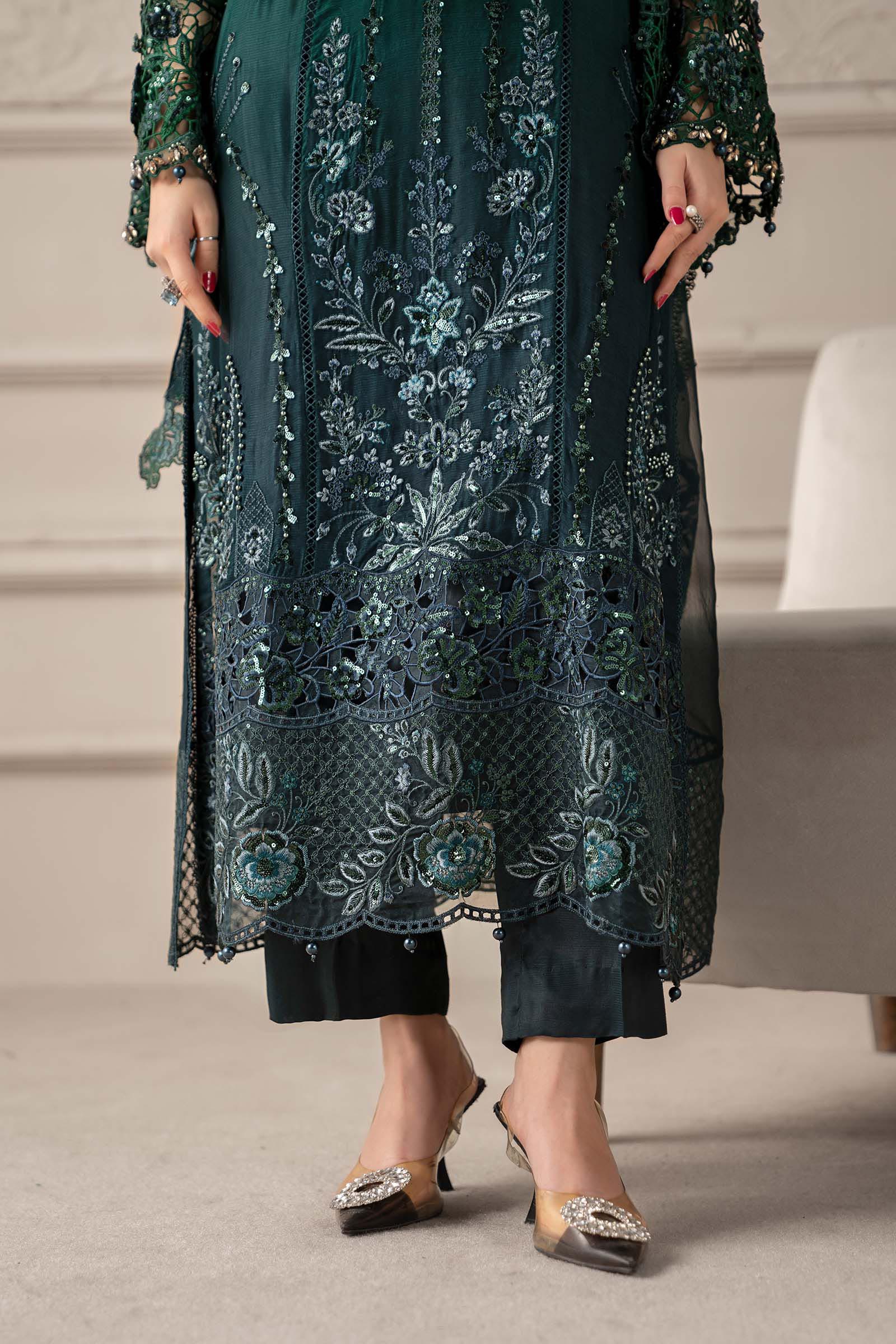 Maria B Chiffon Collection 25 | D6  Color: Green To Teal