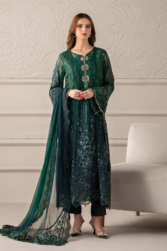 Maria B Chiffon Collection 25 | D6  Color: Green To Teal