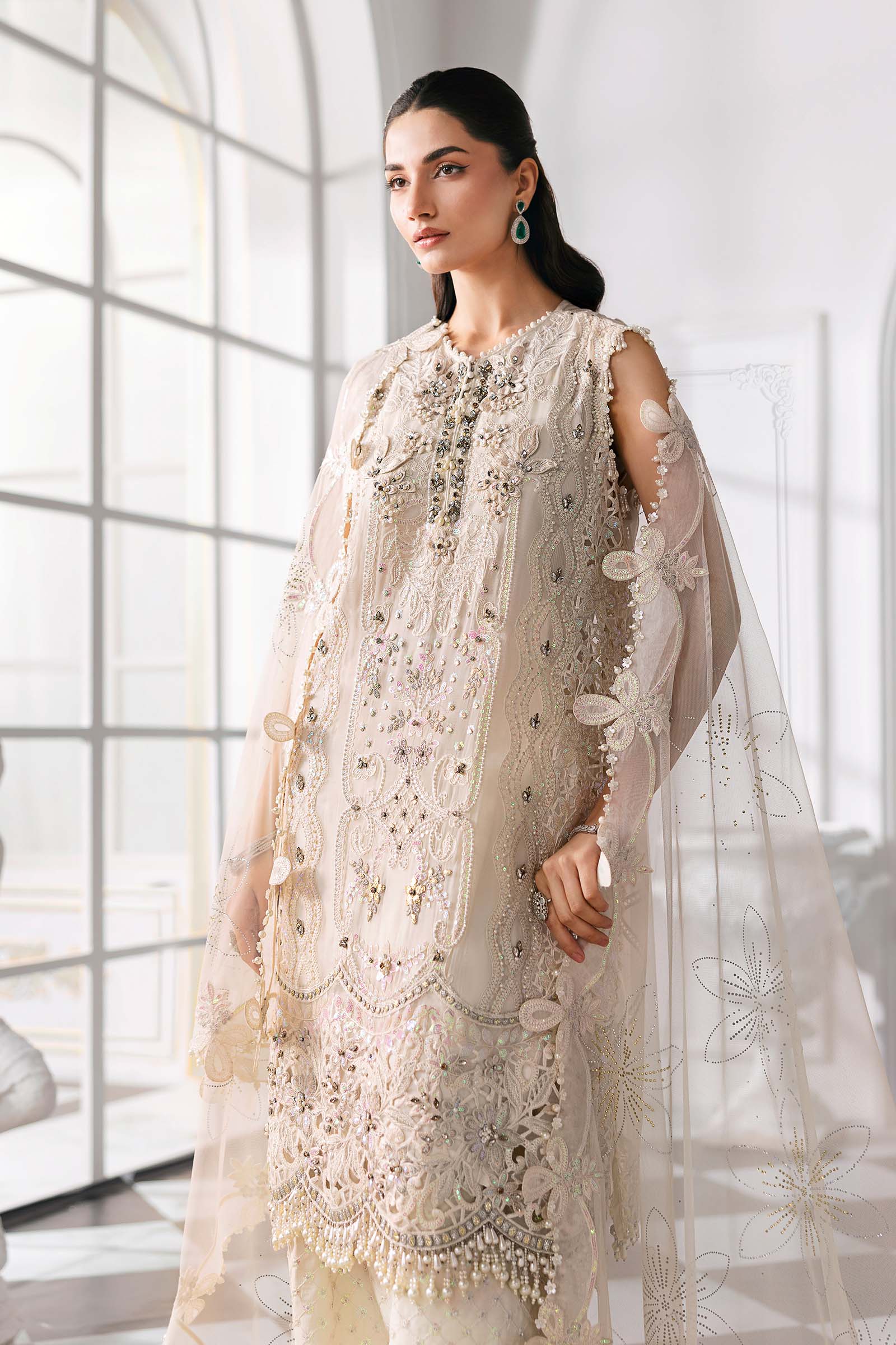 3 Piece Unstitched Embroidered Chiffon Suit | BD-3007