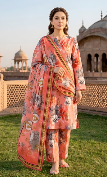Alkaram Studio Digital Printed Lawn Suit – 3PC (D10)