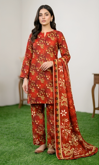 Alkaram Studio Digital Printed Lawn Suit – 3PC (D4)