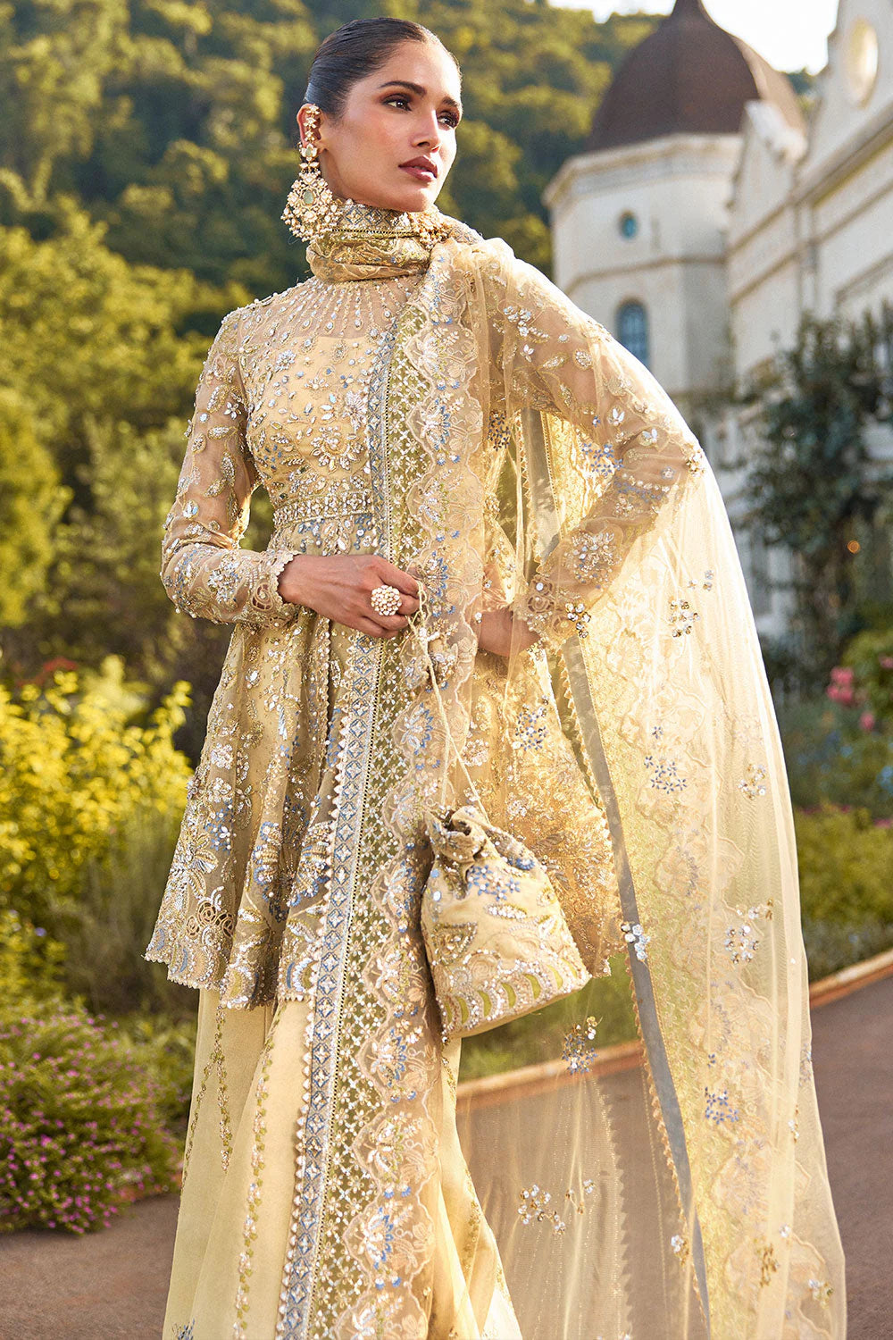 Soraya Lumene Embroidered Luxury Organza Ornella Unstitched 3pc Suit An Elegant 3-Piece Suit For Timeless Beauty