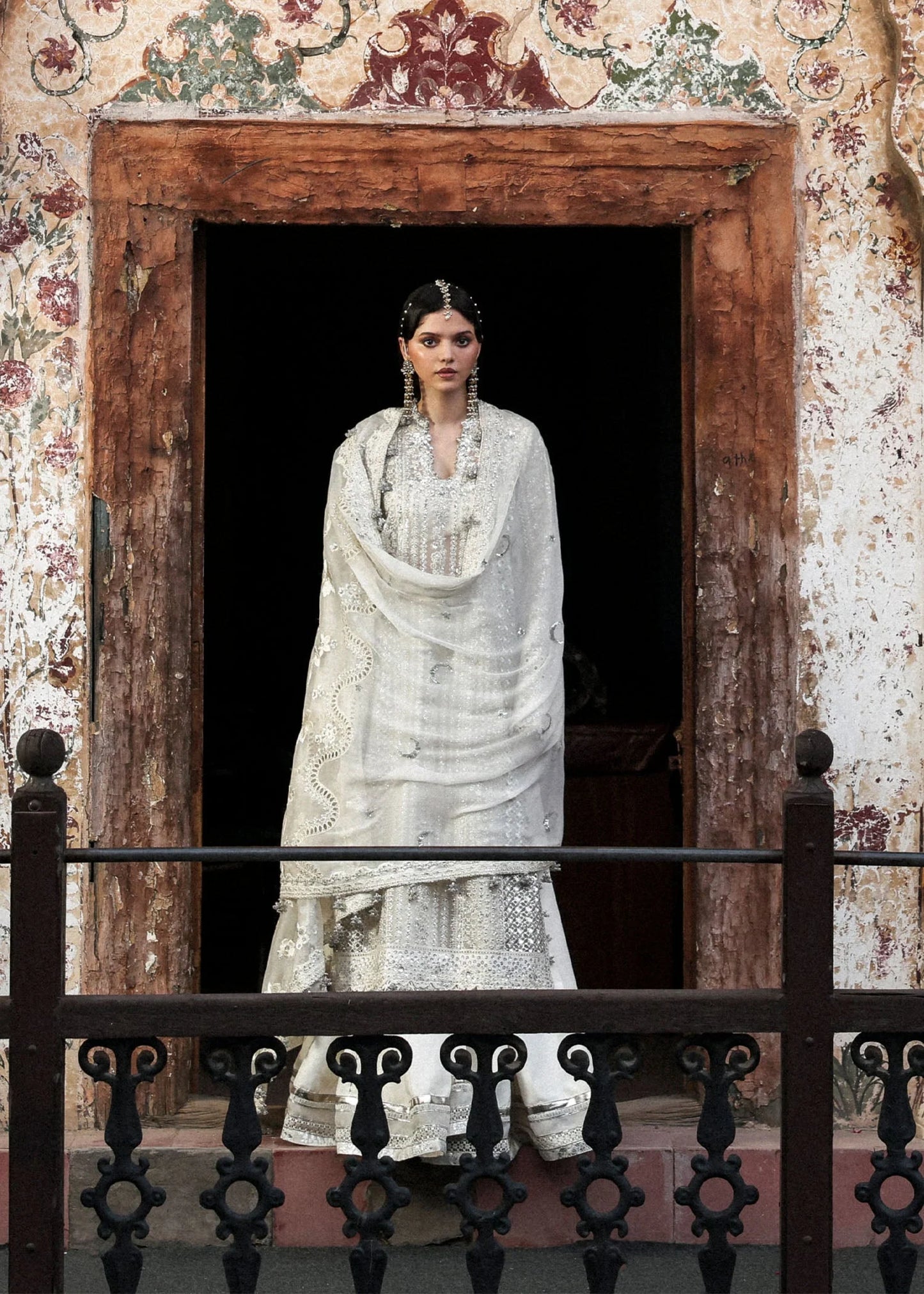 Hussain Rehar Massarat Embroidered Organza Unstitched 3Pc Suit - Sitara