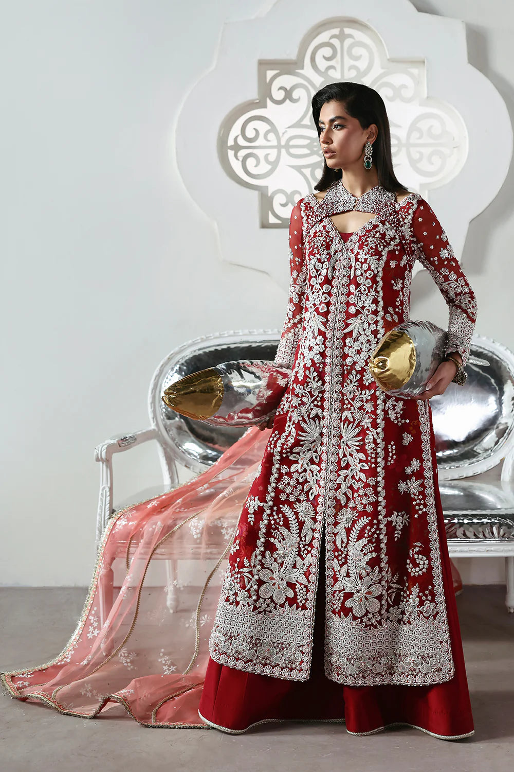 Soraya Lumene Embroidered Organza Unstitched 3Pc Suit - Solara