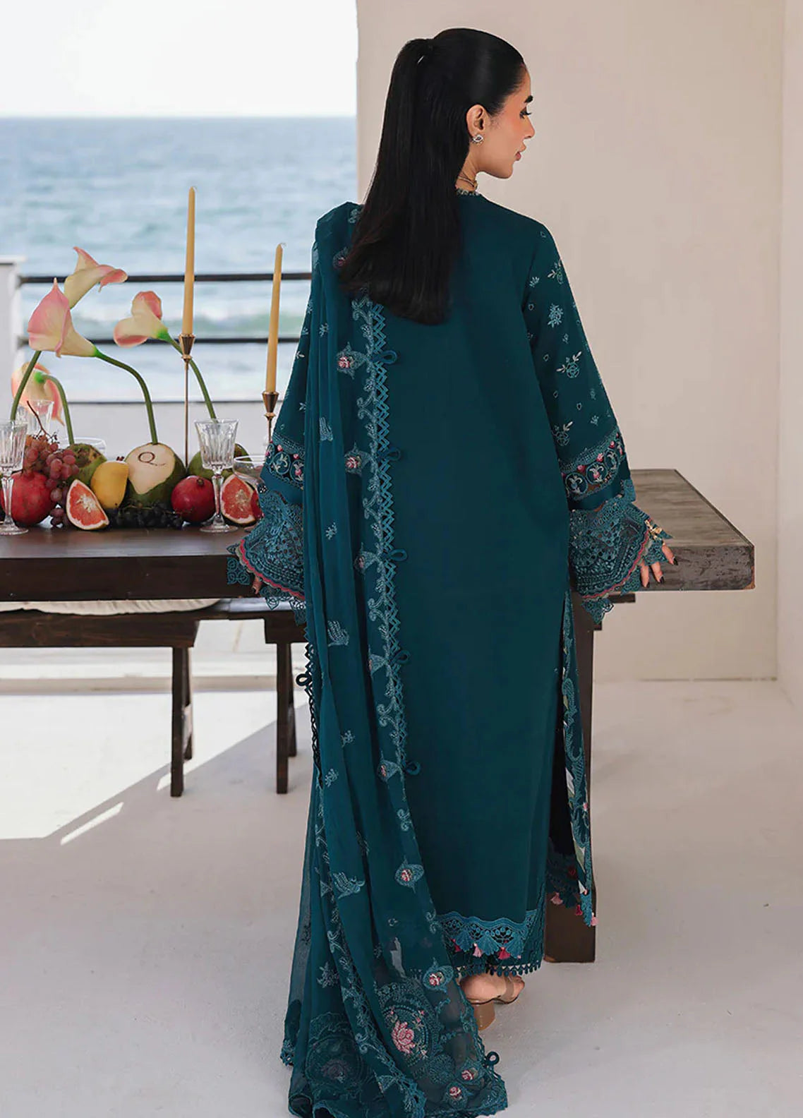 Sahil By Qalamkar Luxury Embroidered Lawn 3 Piece Unstitched Suit QLM26SLL D-SA-04 ELIF